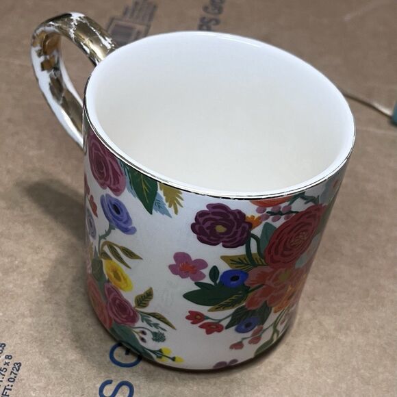 Rifle Paper Co x Anthropologie Monogram Floral Mug Letter A - Picture 8 of 12